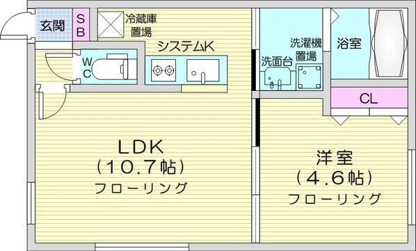 西１８丁目駅 徒歩9分 4階の物件間取画像